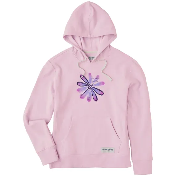 Women's Nature Heals Dragonfly Simply True Fleece Hoodie