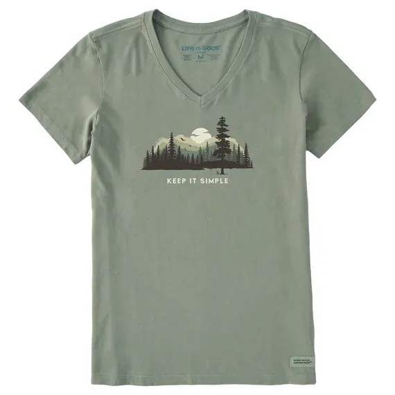 Women's Keep it Simple Evergreen Silo  Crusher Vee