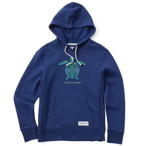 Women's Mandala Turtle Simply True Fleece Hoodie