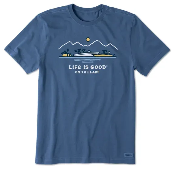 Men's Life is Good Boat Party  Short Sleeve Tee