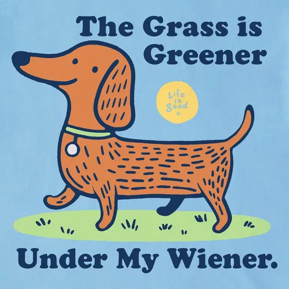 Men's Grass is Greener Wiener  Crusher Tee