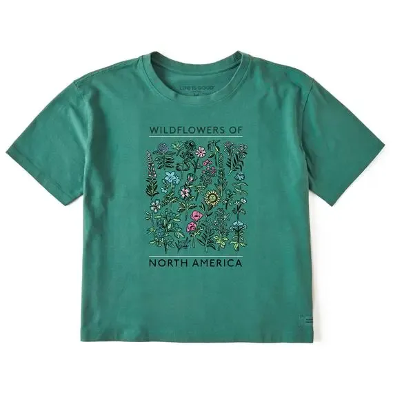 Women's Wildflowers of North America Boxy Crusher Tee