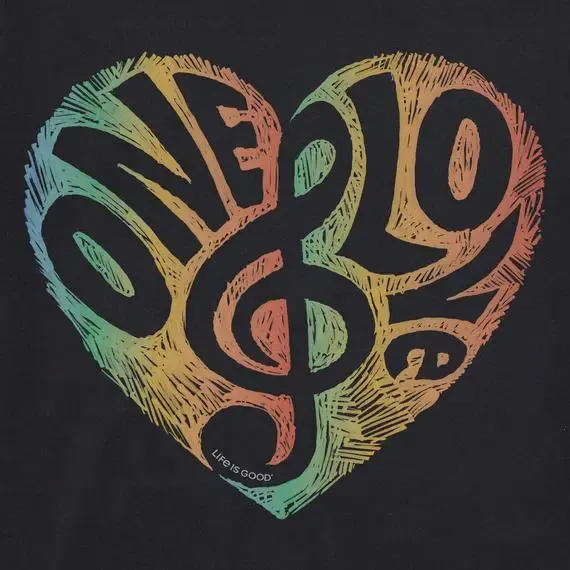 Women's One Love G Clef Heart Crusher-LITE Vee