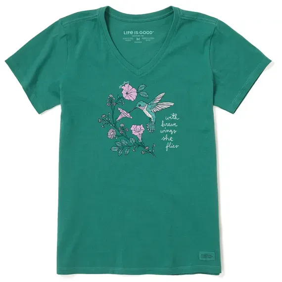 Women's Hummingbird Brave Wings  Crusher Vee