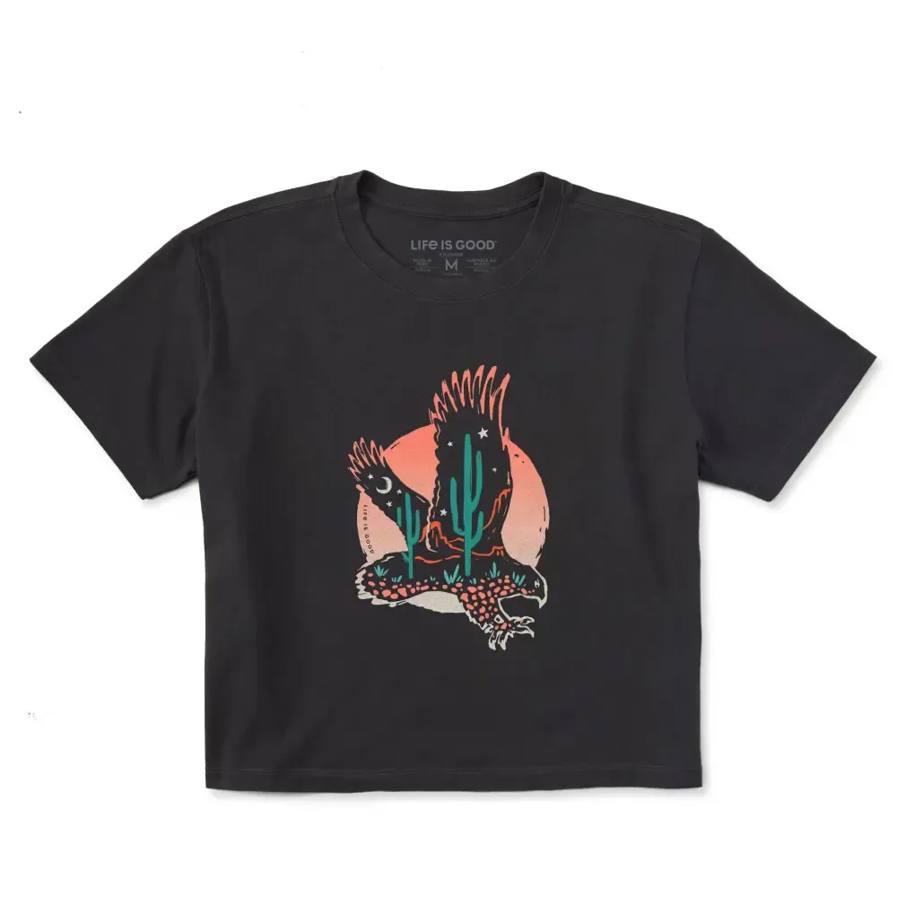 Women's Night Hawk Short Sleeve Crusher Boxy Tee