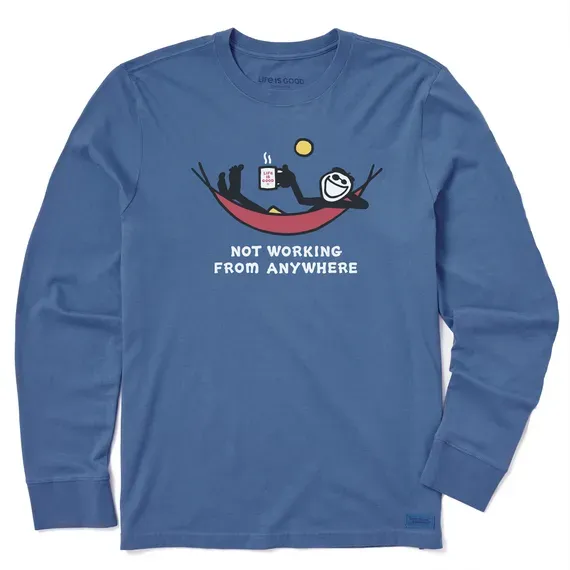 Men's Not Working Hammock Long Sleeve Crusher Tee