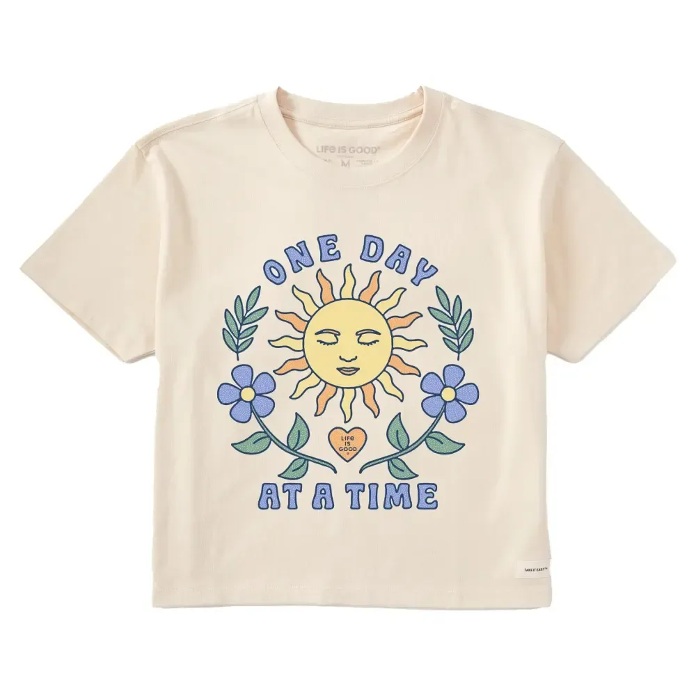 Women's One Day at a Time Sun Short Sleeve Crusher Boxy Tee