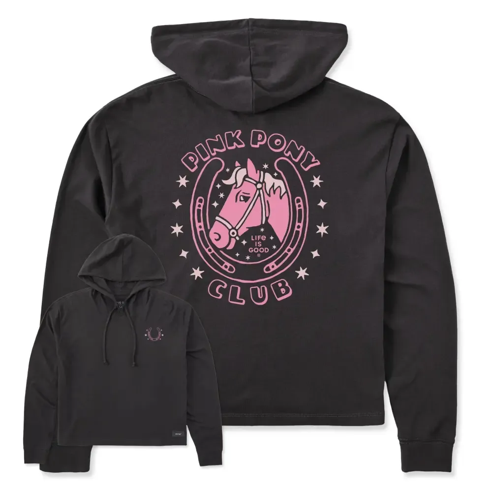 Women's Pink Pony Club Crusher Boxy Hoodie