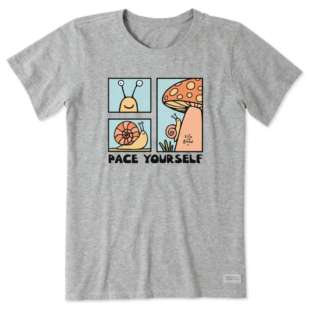 Women's Pace Yourself Snail Short Sleeve Crusher Tee