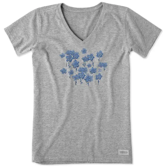 Women's Forget Me Nots  Crusher Vee