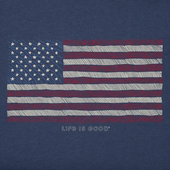 Women's Yankee Doodle Flag Simply True Fleece Hoodie