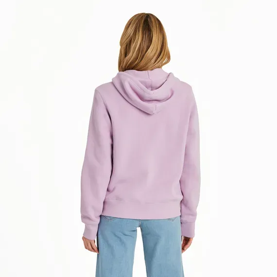 Women's LIG Two Stripes Good Vibes Fleece Zip Hoodie
