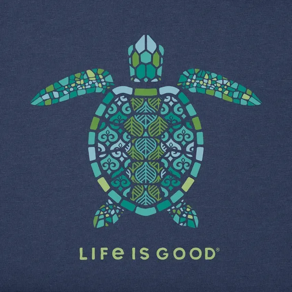 Women's Mandala Turtle Simply True Fleece Hoodie