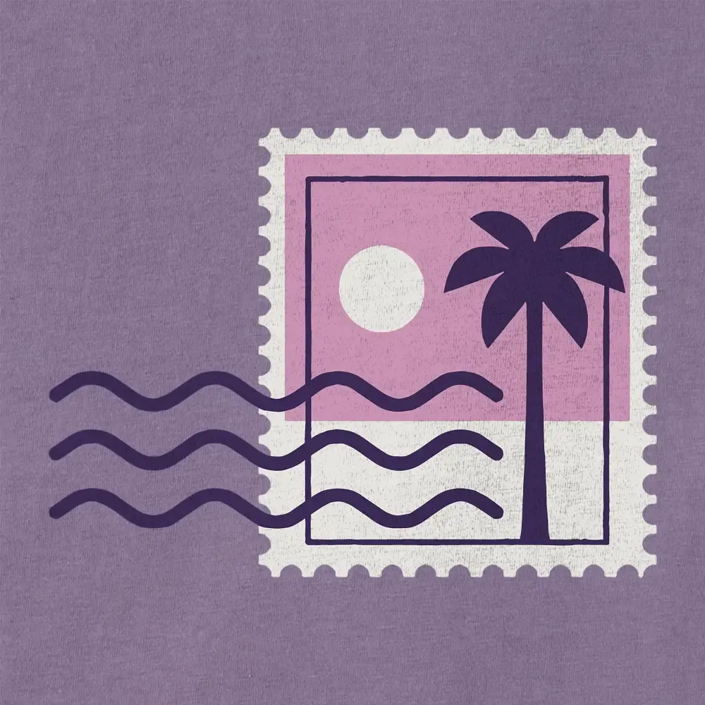 Women's Beach Stamp Short Sleeve Crusher Tee