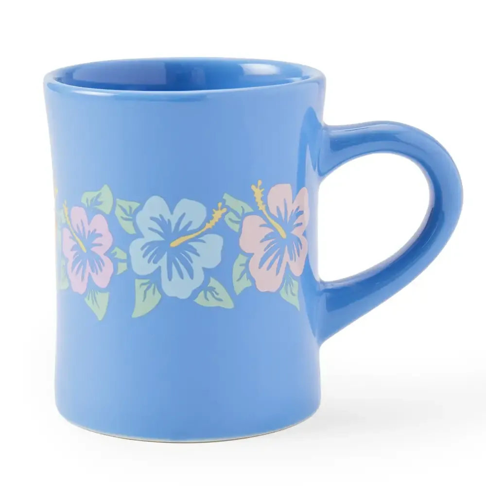 Adult Unisex Row of Hibiscus Diner Mug
