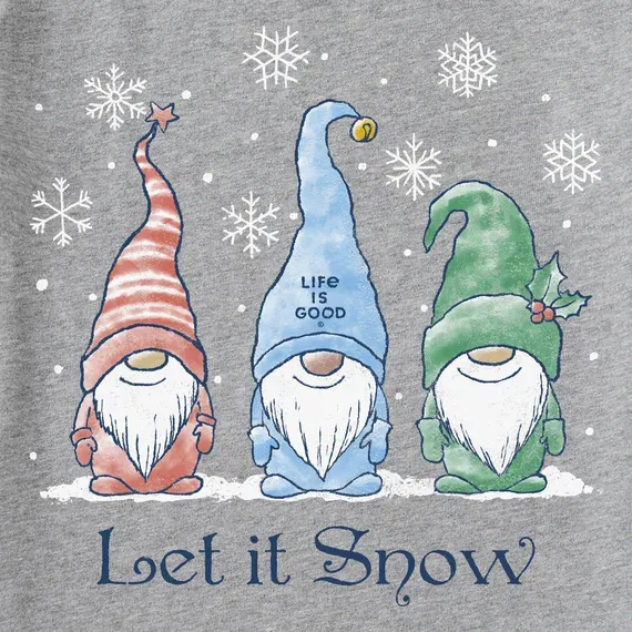 Women's Let it Snow Gnomes  Crusher Vee