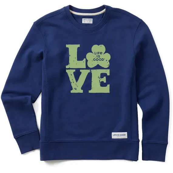 Women's Love Clover Simply True Fleece Crew