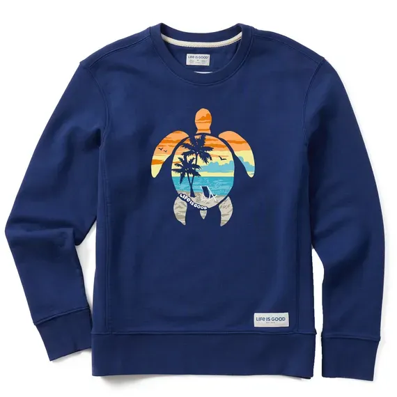 Women's Scenic Turtle Simply True Fleece Crew