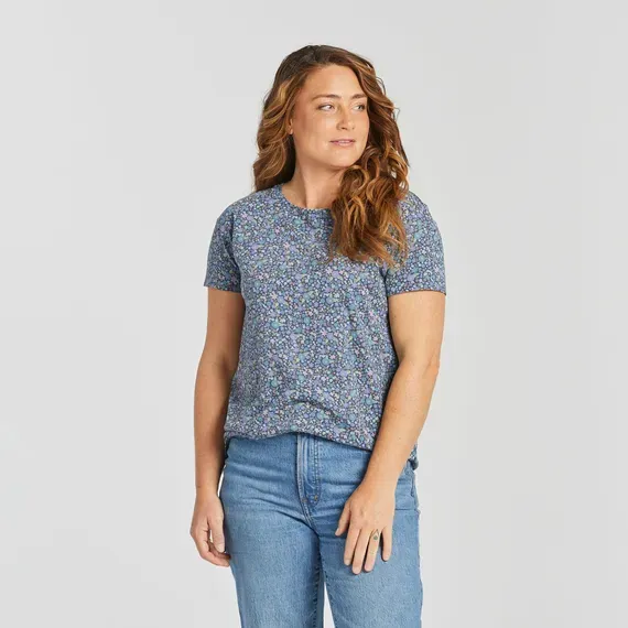 Women's Ditsy Floral Pattern Crusher-LITE Easy Tee