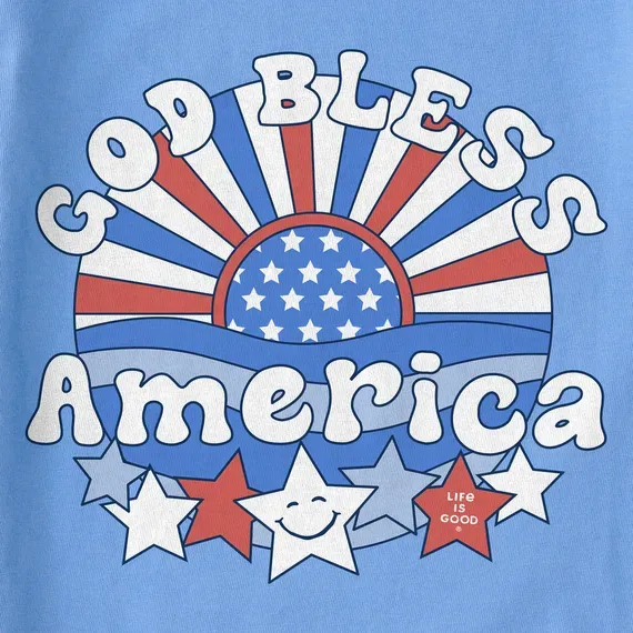 Women's God Bless America Simply True Crew
