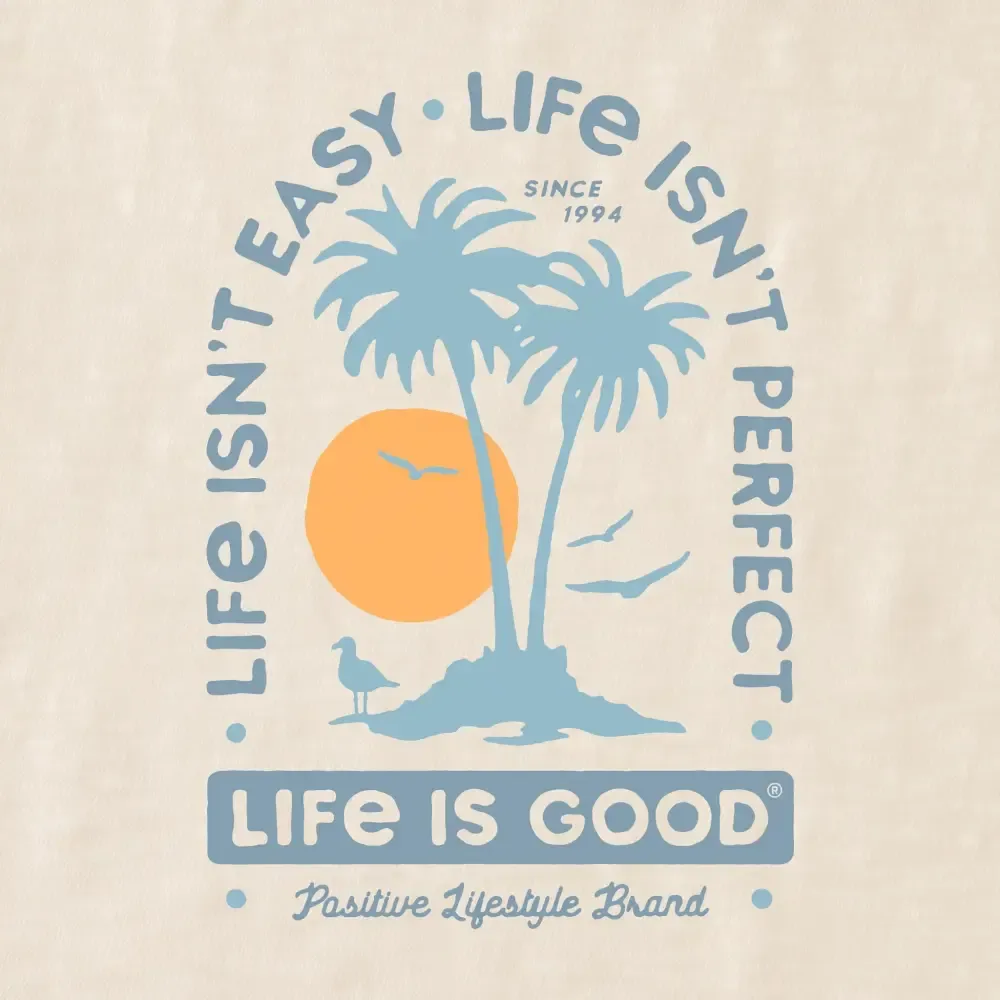 Men's Life isn't Easy Palms Slub Slim Fit Tee