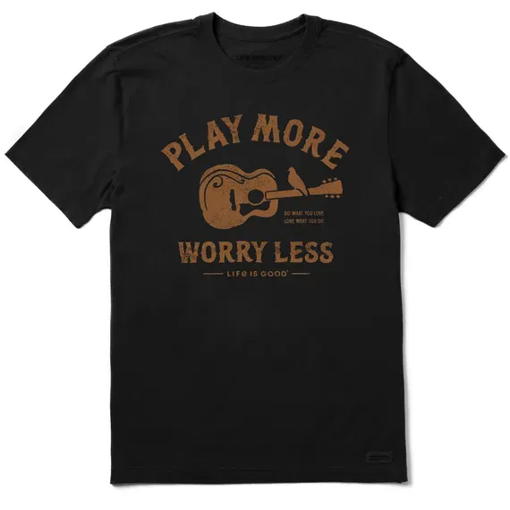 Men's Guitar Play More Short Sleeve  Tee
