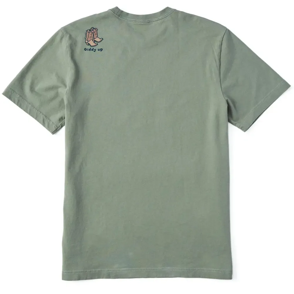 Men's Giddy Up Little Boots Short Sleeve Crusher Tee