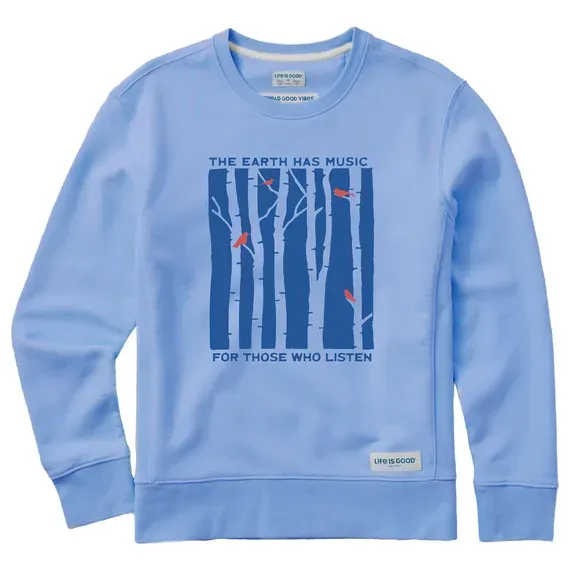 Women's The Earth Has Music and Trees Simply True Crew