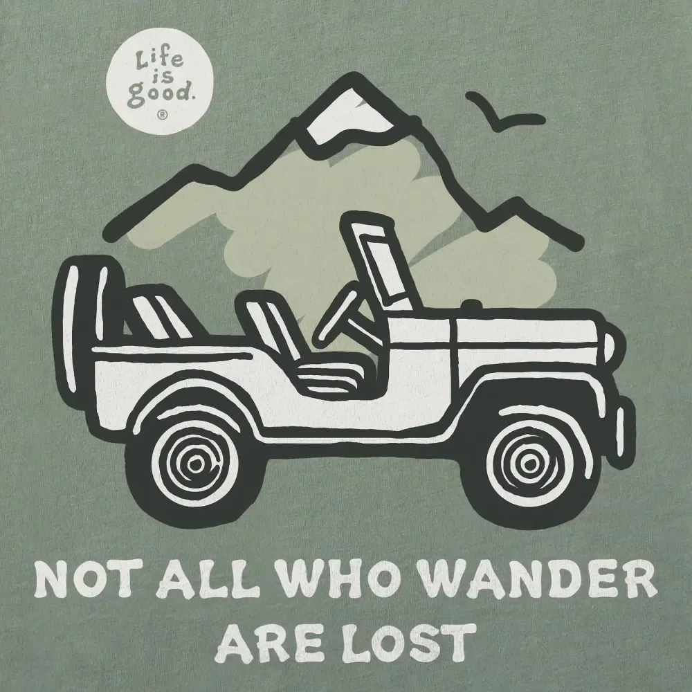 Women's Not All Who Wander Are Lost Jeep Short Sleeve Crusher Tee