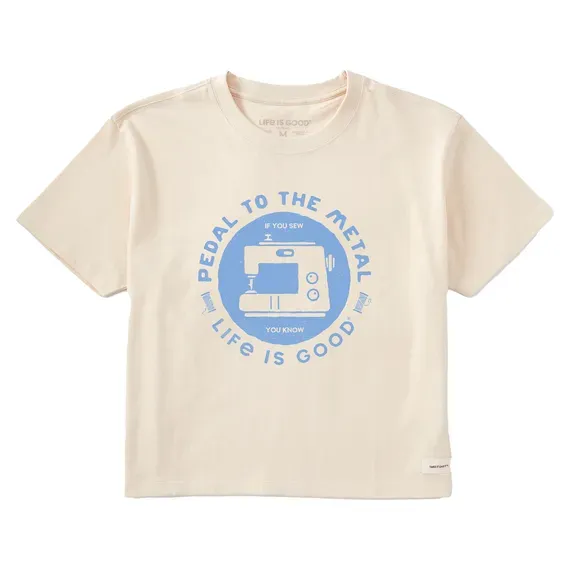 Women's Pedal to the Metal Sewing  Crusher Boxy Tee
