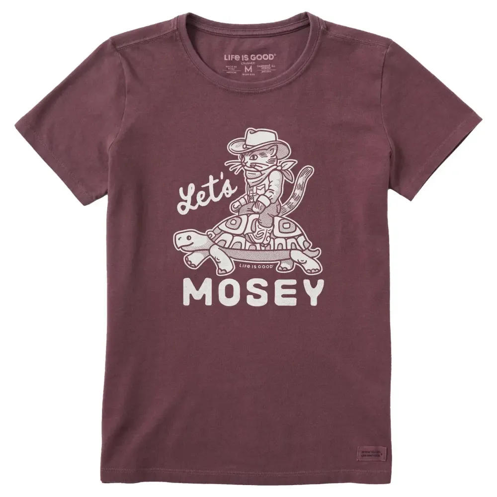 Women's Let's Mosey Cowboy Cat Short Sleeve Crusher Tee