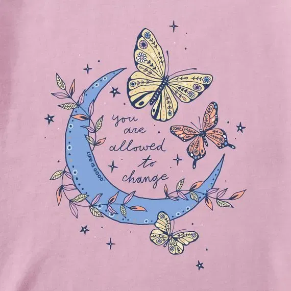 Women's Celestial Butterfly Allowed to Change Snuggle Up Relaxed Sleep Vee