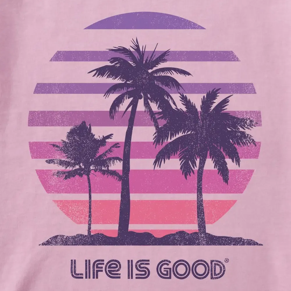 Women's 70's Retro Sun Palms Short Sleeve Tee