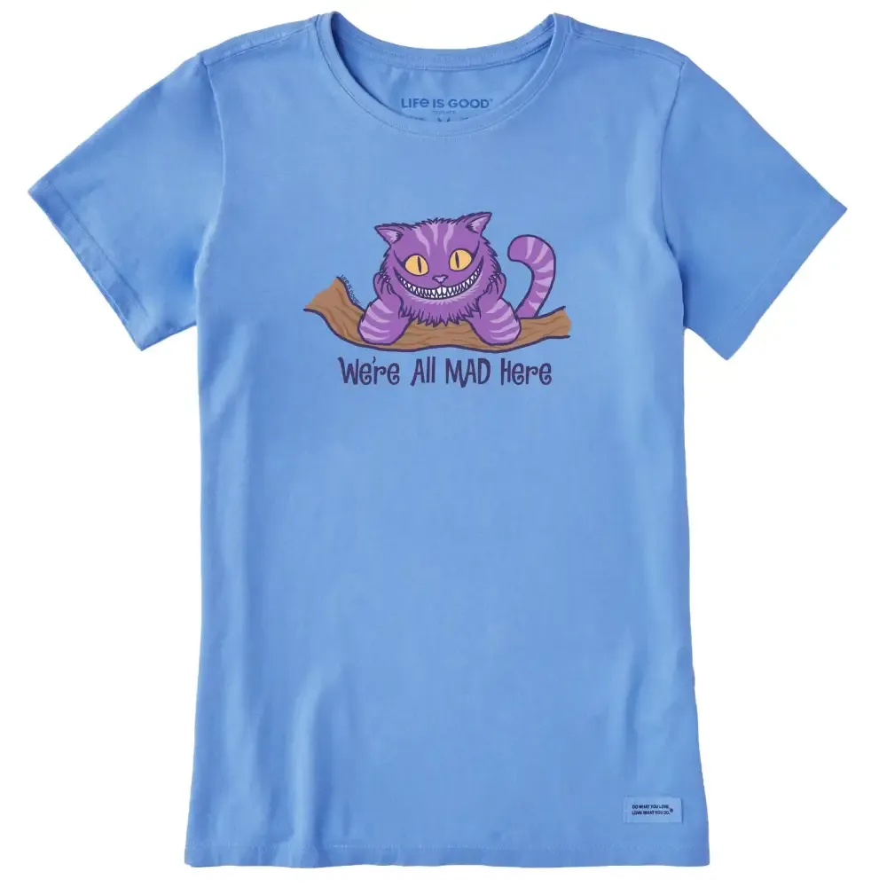 Women's Alice in Wonderland Mad Here Short Sleeve Tee