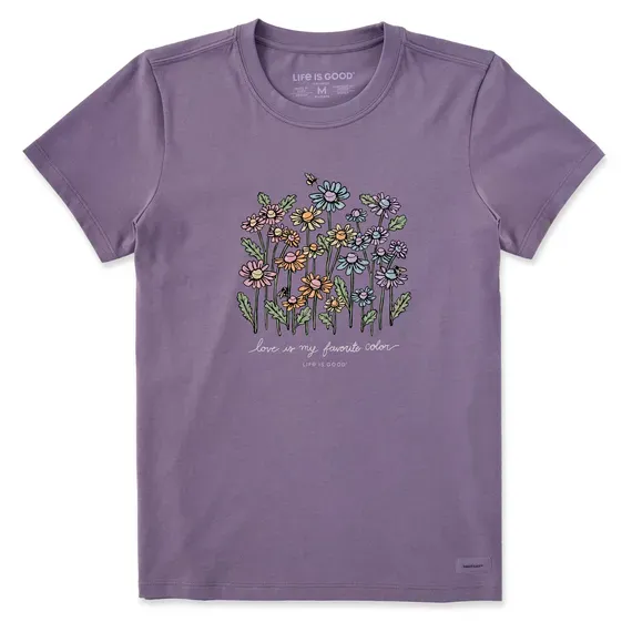 Women's Love Daisy Bee Short Sleeve  Tee