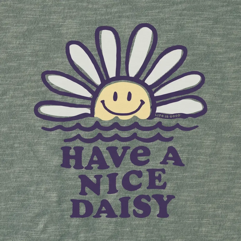 Women's Have a Nice Daisy Sunset Textured Slub Tank