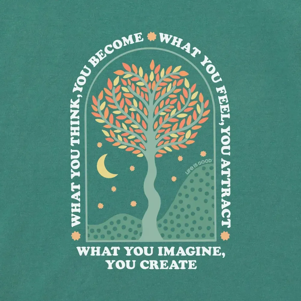 Women's What you Imagine, You Create Tree Short Sleeve Crusher Tee