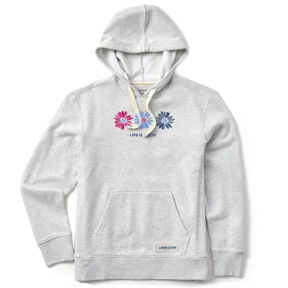 Women's Red, White & Blue Daisies Simply True Fleece Hoodie