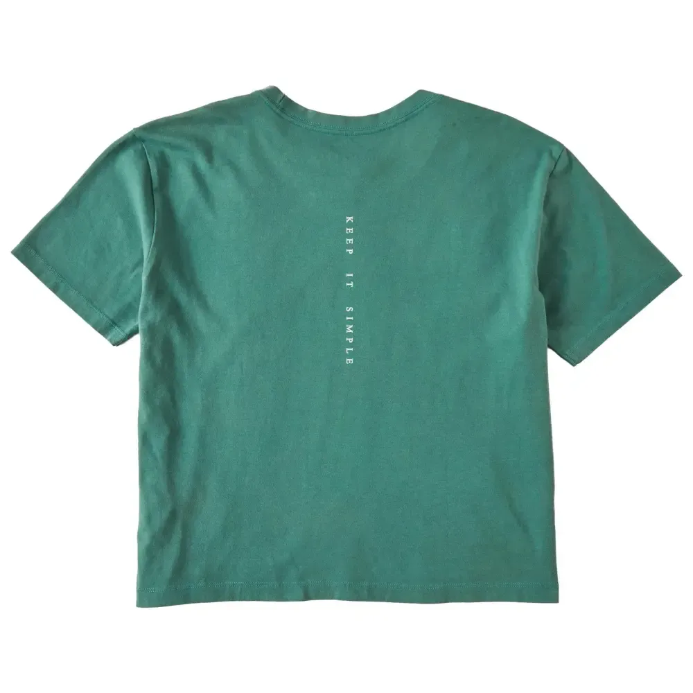 Women's Keep It Simple Little Flower Short Sleeve Crusher Boxy Tee