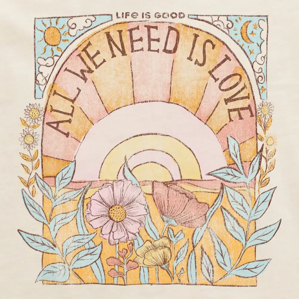 Women's All We Need is Love Simply True Fleece Crew