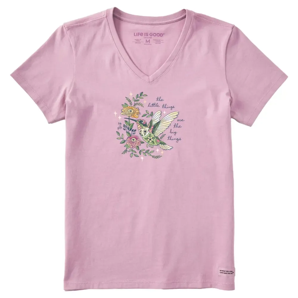 Women's Little Thing Hummingbird Short Sleeve Crusher Vee