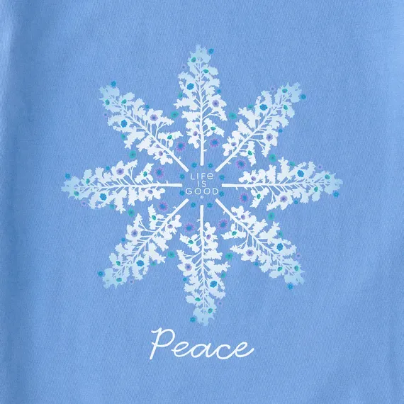 Women's Inventive Snowflake Tree with Flowers Simply True Fleece Hoodie