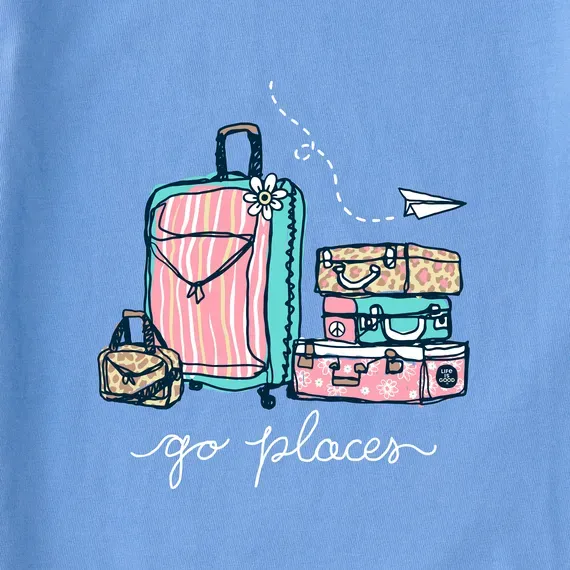 Women's Go Places Luggages  Crusher Tee