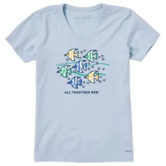 Women's All Together Now Fish  Crusher Vee