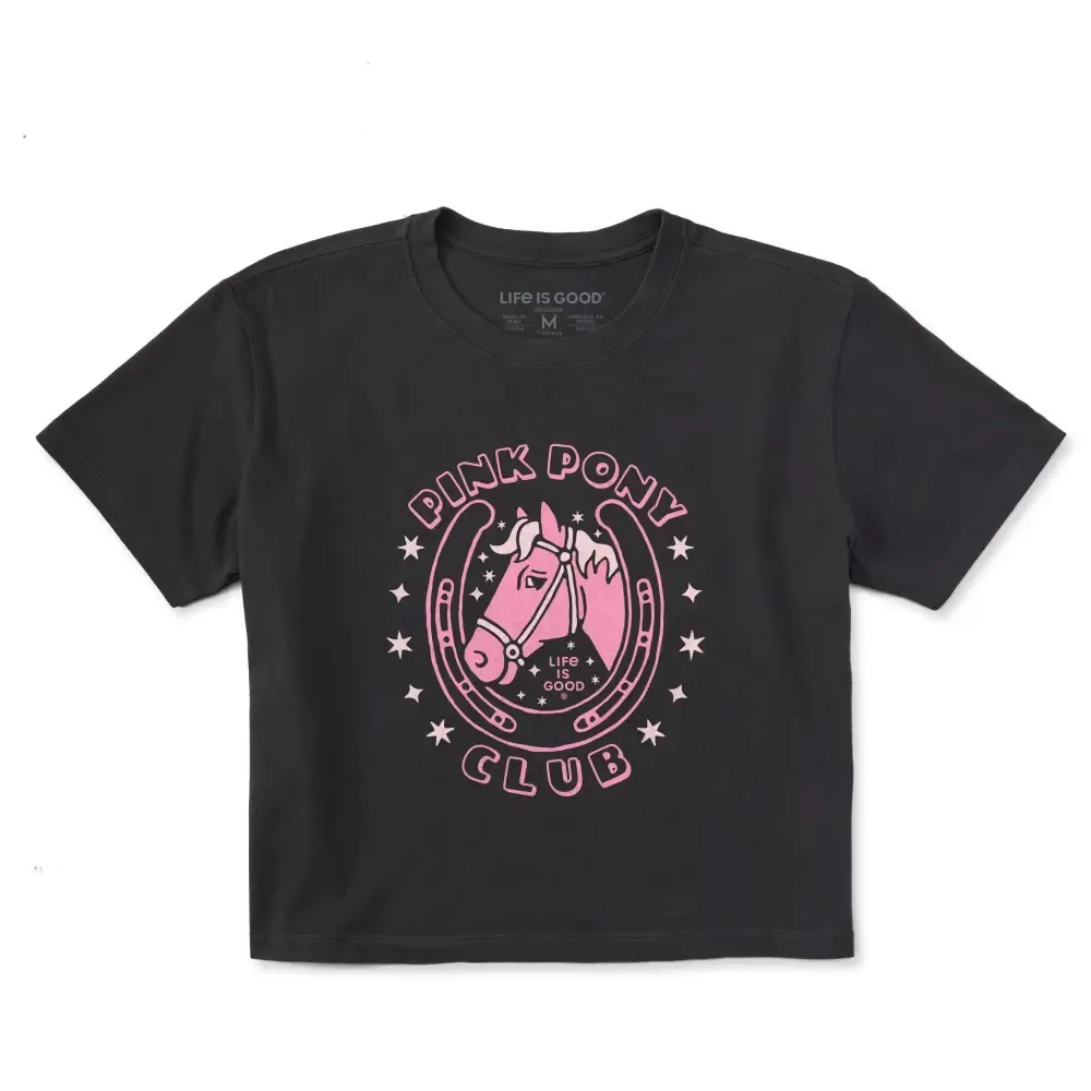 Women's Pink Pony Club Short Sleeve Crusher Boxy Tee