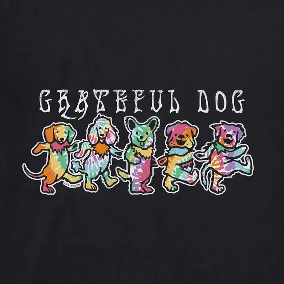 Women's Tie Dye Grateful Dog Simply True Fleece Hoodie