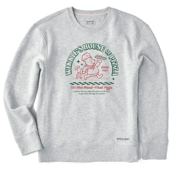 Women's Winnie's House of Pizza Simply True Fleece Crew