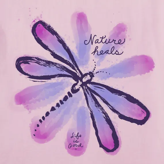 Women's Nature Heals Dragonfly Simply True Fleece Hoodie