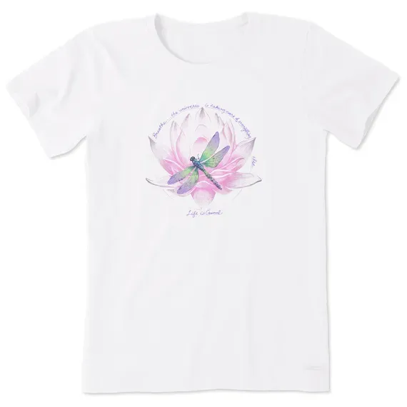 Women's Dragonfly Lotus Breathe Short Sleeve  Tee