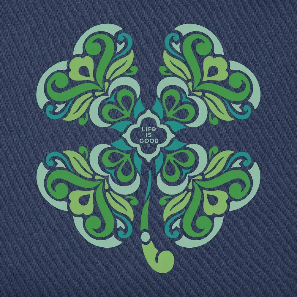 Women's 4 Leaf Clover Swirl Simply True Fleece Hoodie